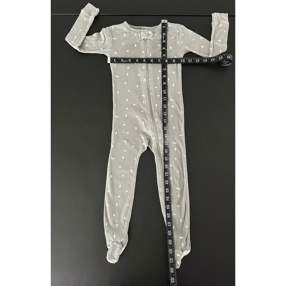 Gerber Baby Boy Gray Mountain Tree Print Footed Pajama Sleeper 24 Months 1490